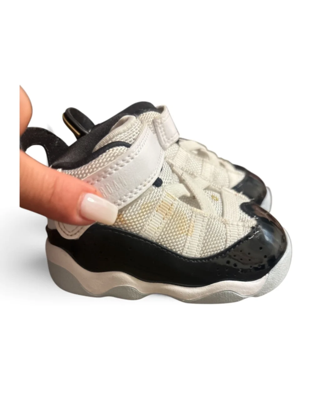 Baby Jordan Sneakers Size 4 White and Black